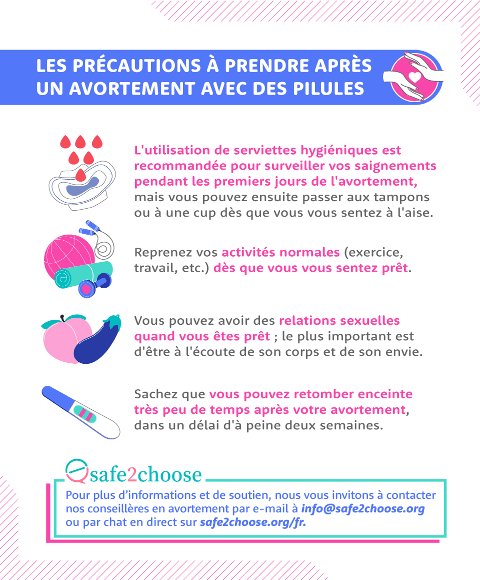 les-precautions-a-prendre-apres-un-avortement-avec-des-pilules