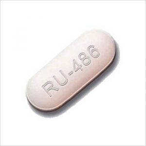 pastilla forma ovalada RU486
