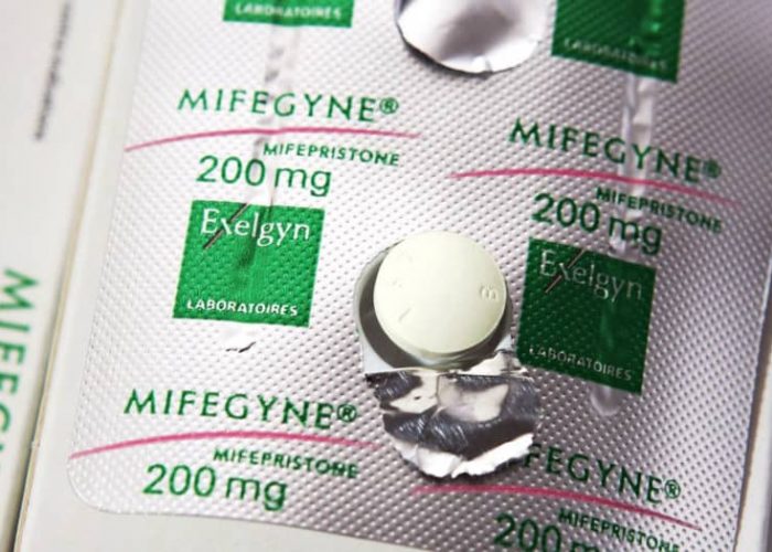 blister pack of mifegyne abortion pills