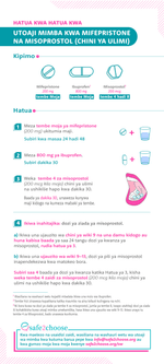 Itifaki ya Utoaji Mimba wa Kitabibu kwa Kutumia Mifepristone na Misoprostol (Chini ya Ulimi) Infografiki