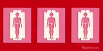 Three illustrations depicting stages of FGM on female figures against a red background with safe2choose.org logo.