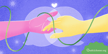 Two hands gently touching, symbolizing support and connection after an abortion.
