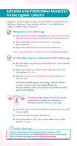 Olukalala lwe mbeera ezitakirizibwa kozesa mpeke zolina okumanya nga tonakozesa mpeke eza mifepristone ne misoprostol zijjamu lubuto