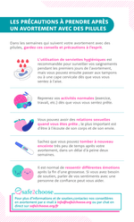 Les precautions a prendre apres un avortement avec des pilules