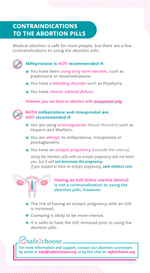 List of contraindications to know before using the abortion pills mifepristone and misoprostol