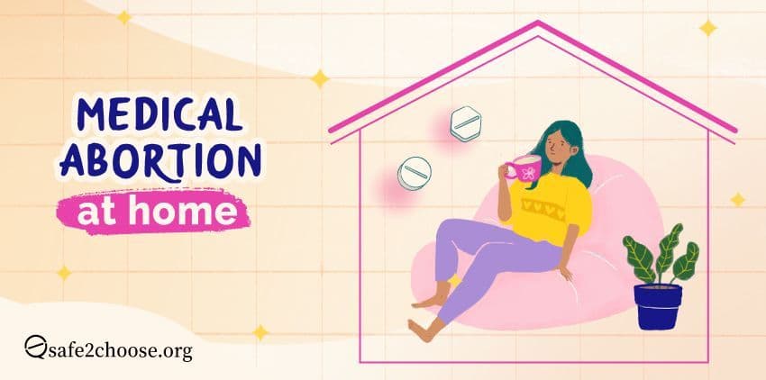 Explicación gráfica sobre el aborto en casa